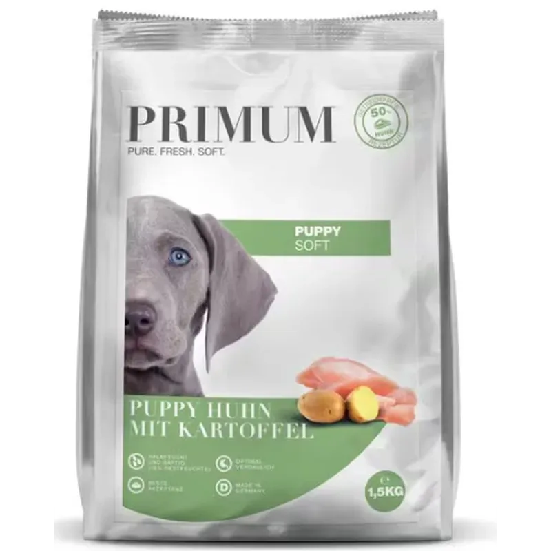 PRIMUM Soft Puppy Huhn mit Kartoffel, Trockenfutter für Hunde (1.5kg)