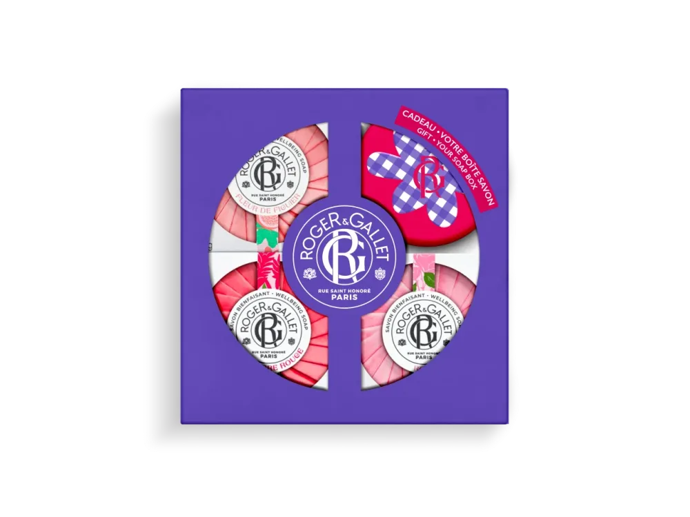 Roger & Gallet - Set Fleur De Figuier + Gingembre Rouge + Rose + Boîte, Set