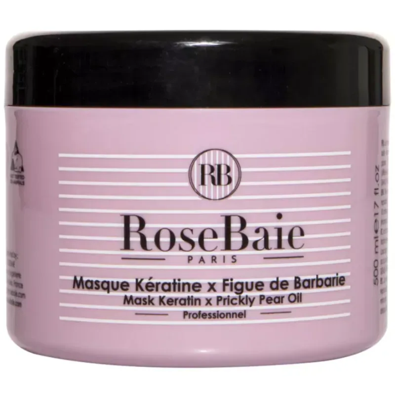 Rosebaie Keratin & Kaktusfeigenöl Haarmaske (500ml)