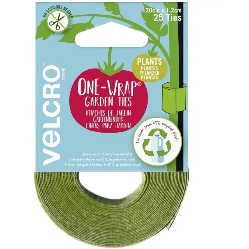 VELCRO® Universal Klettband zum Bündeln, für Pflanzen und Garten Haft- und Flauschteil (L x B) 20 cm x 1.2 cm Grün 25