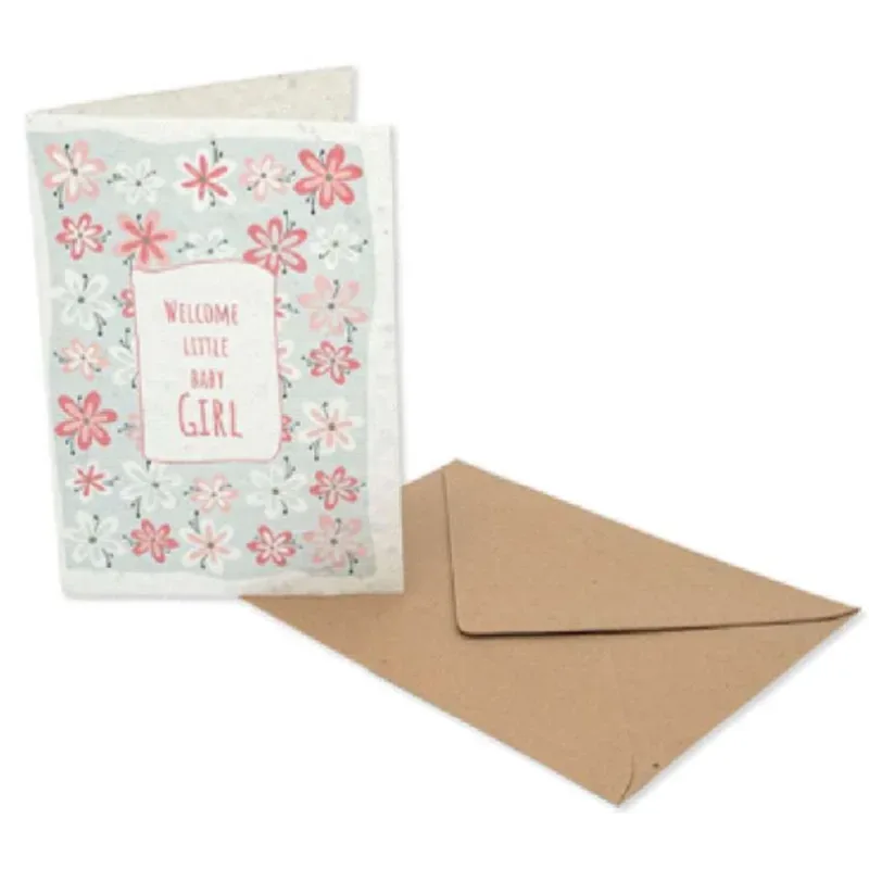 Wyss Garten Postkarte aus Samenpapier, Baby Girl (1 Stk)