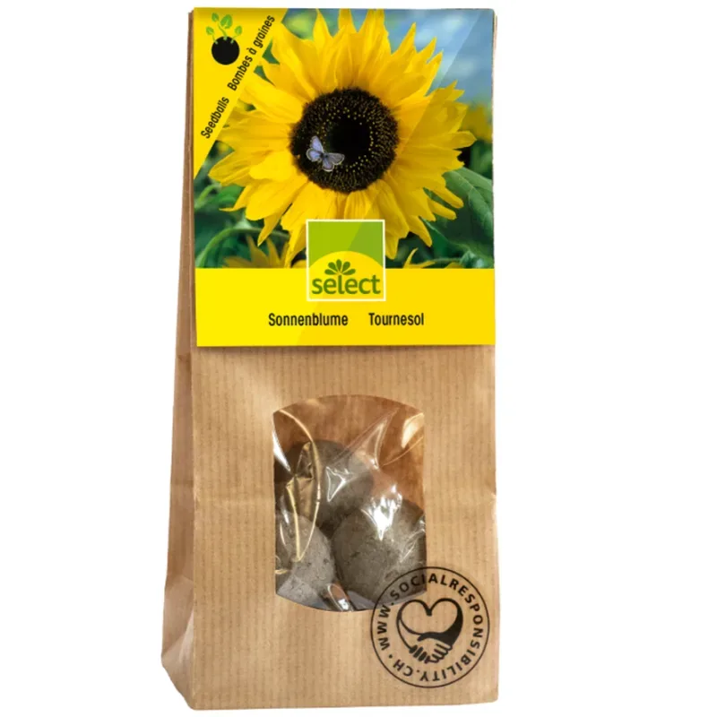 Wyss Garten Seedballs Sonnenblumen im Stehbeutel (6 Stk)