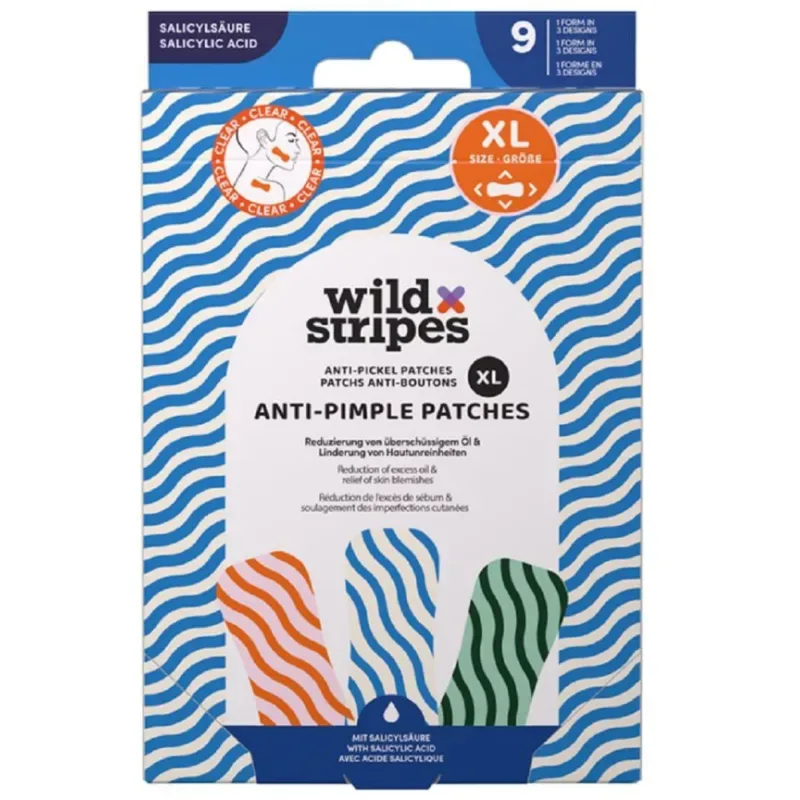 Wild Stripes Anti-Pickelpflaster XL mit Salicylsäure (9 Stk)