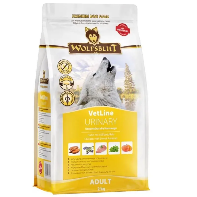 Wolfsblut VetLine Urinary Hunde-Trockenfutter, Huhn mit Süsskartoffel (2kg)