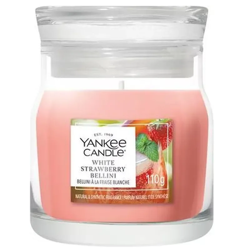 Yankee Candle White Strawberry Bellini Duftkerze (110g)