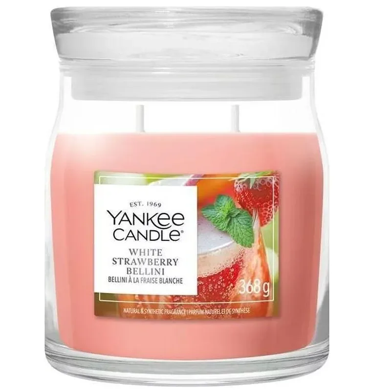 Yankee Candle White Strawberry Bellini Duftkerze (368g)
