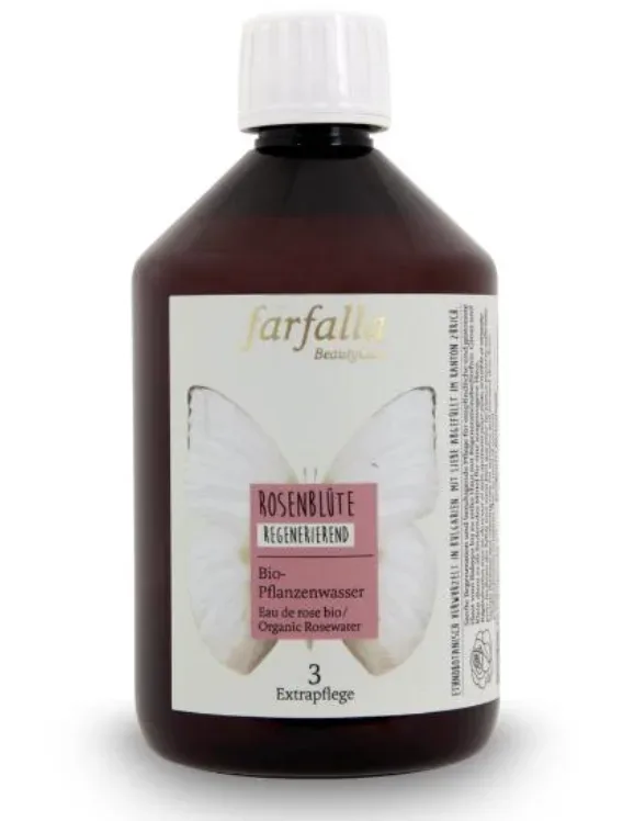 Farfalla Rosenblüte Bio Pflanzenwasser (500ml)