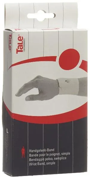 TaLe Handgelenk Bandage, 7.5cm Velcro, weiss (1 Stk)