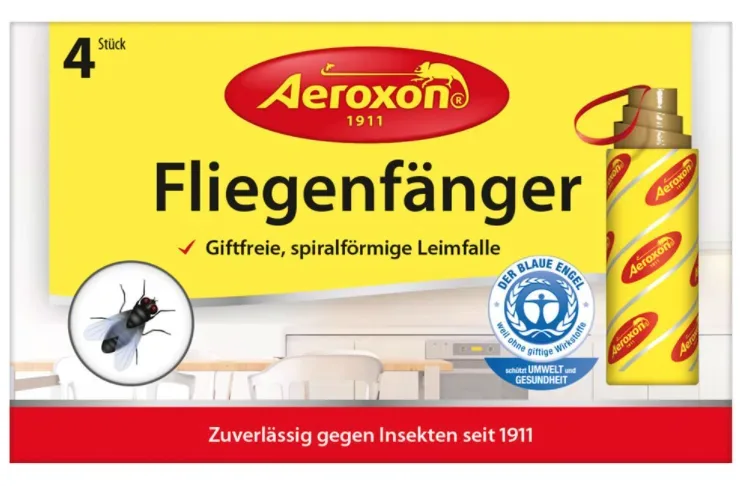 Aeroxon Fliegenfänger, beleimte Papierstreifen (4 Stk)