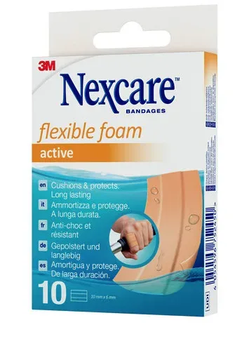 3M Nexcare Flexible Foam Active Band Pflaster 6 x 10cm (10 Stk)