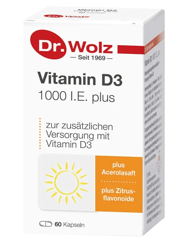 Dr. Wolz Vitamin D3 1000 I.E. plus Kapseln (60 Stk)