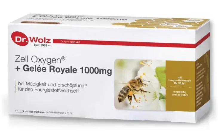 Dr. Wolz Zell Oxygen + Gelée Royal 1000mg Ampullen (14 Stk)