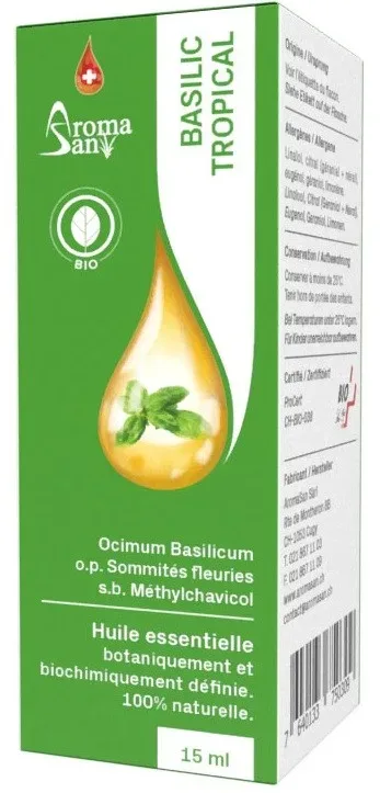AromaSan Basilikum Bio Ätherisches Öl (15ml)