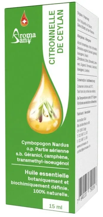 AromaSan Ceylon Citronella Ätherisches Öl (15ml)