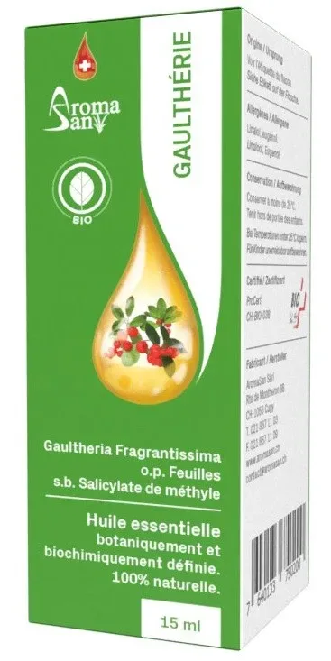 AromaSan Wintergrün Bio Ätherisches Öl (15ml)