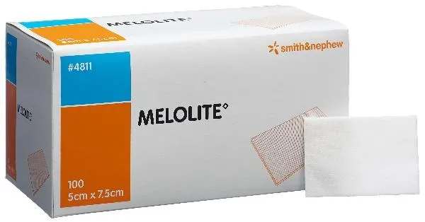 Melolite Wundkompresse 5cmx7.5cm Btl 100 Stk