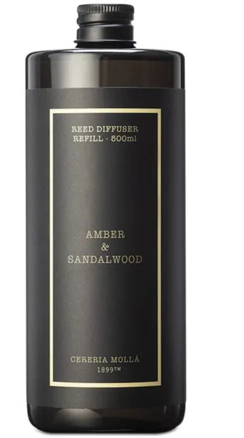 Cereria Mollá Diffuser Refill Amber & Sandalwood (500ml)