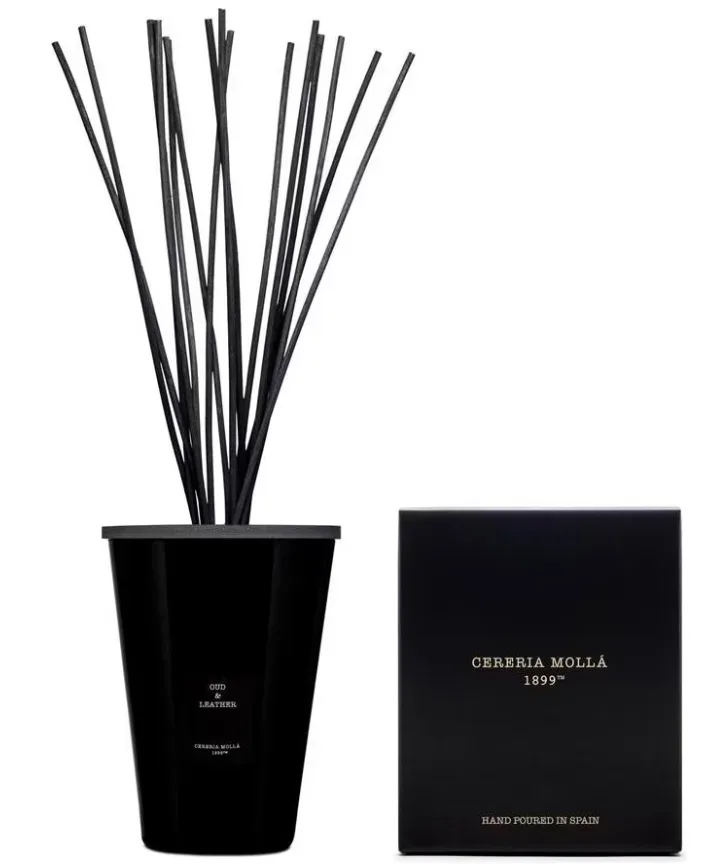 Cereria Mollá Diffuser mit Duftstäbchen Oud & Leather (6x500ml)