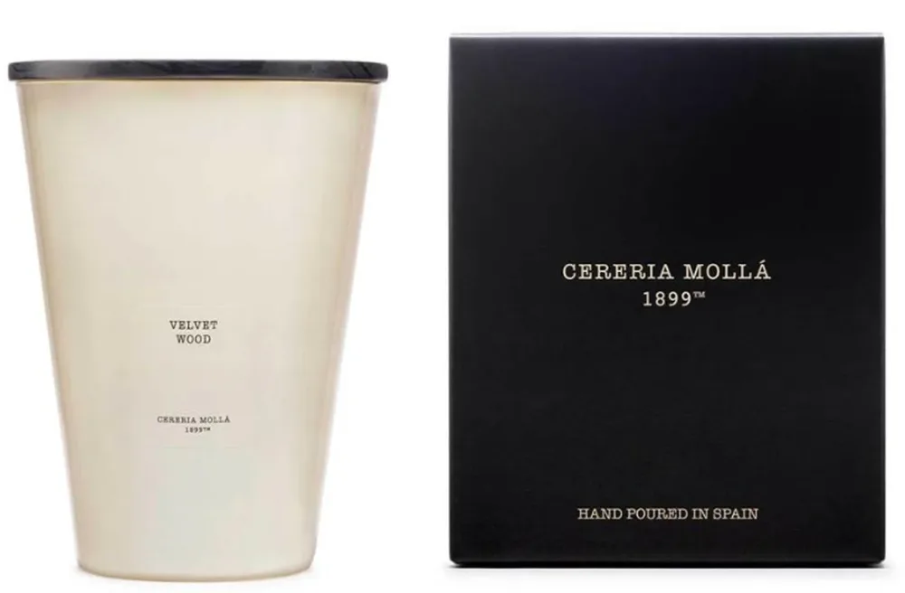 Cereria Mollá Premium Candle XXL Velvet Wood 4-Docht-Duftkerze (3.5kg)