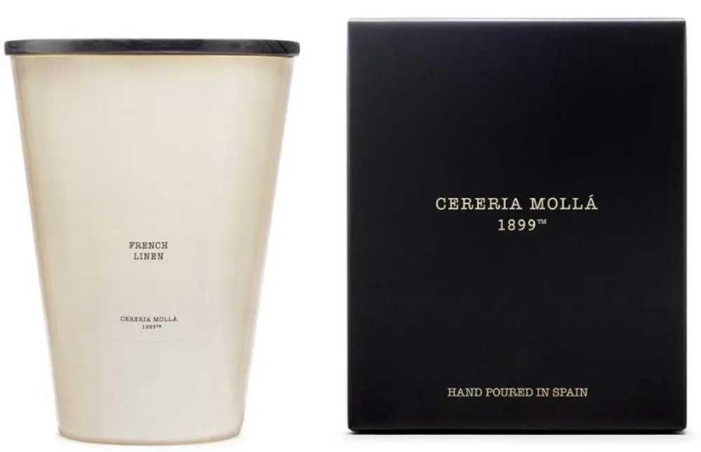 Cereria Mollá Premium Candle XXL French Linen 4-Docht-Duftkerze (3.5kg)