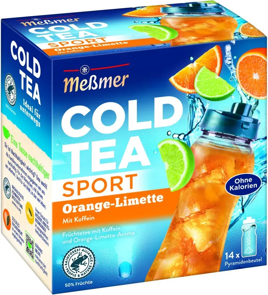 Messmer Cold Tea Sport Orange-Limette (14 Beutel)