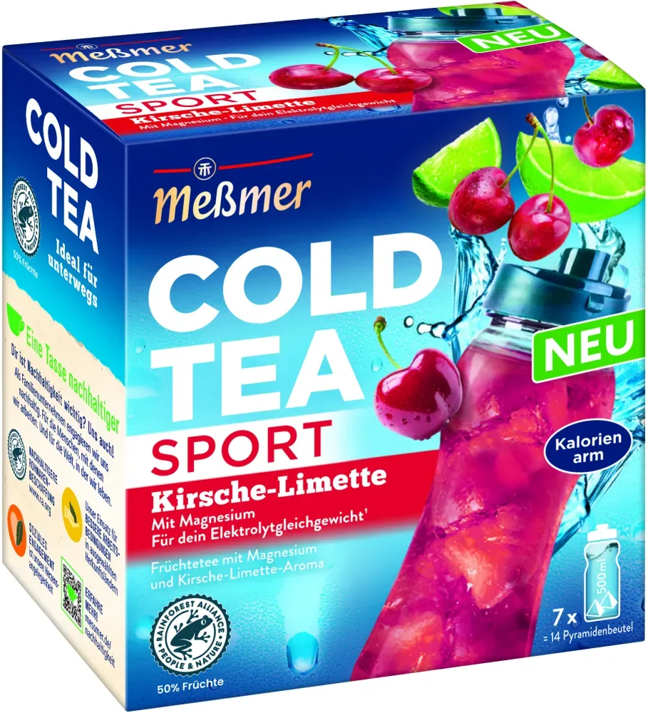 Messmer Cold Tea Sport Kirsche-Limette (14 Beutel)