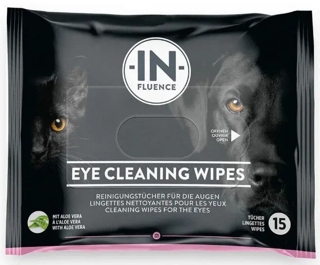 IN-FLUENCE Eye Cleaning Wipes mit Aloe Vera für Hunde und Katzen (1x15 Stk)