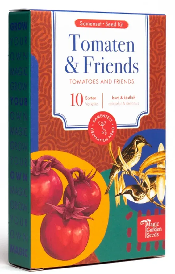 Magic Garden Seeds Saatgut Tomaten & Friends, 10 samenfeste Tomaten- und Kräutersorten (1 Stk)