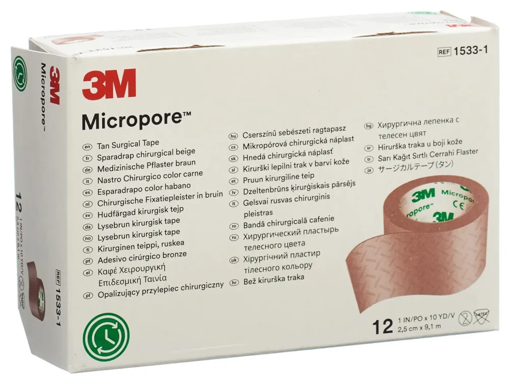 3M Micropore? Sparadrap chirurgisch beige 2,5 cm x 9,1 m