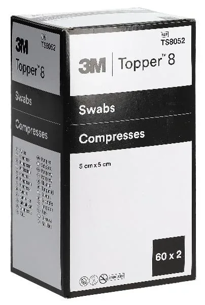 Topper 8 NW Kompressen 5x5cm steril 60 x 2 Stk