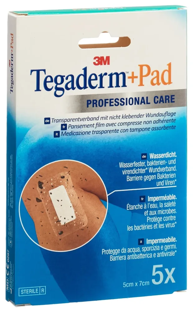 3M Tegaderm? + Pad Folienverband mit nicht haftender Kompresse 5 x 7 cm