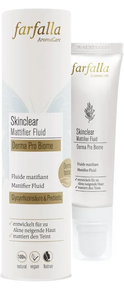 farfalla - SkinclearMattifierFluid,DermaProBiome, 30 ml