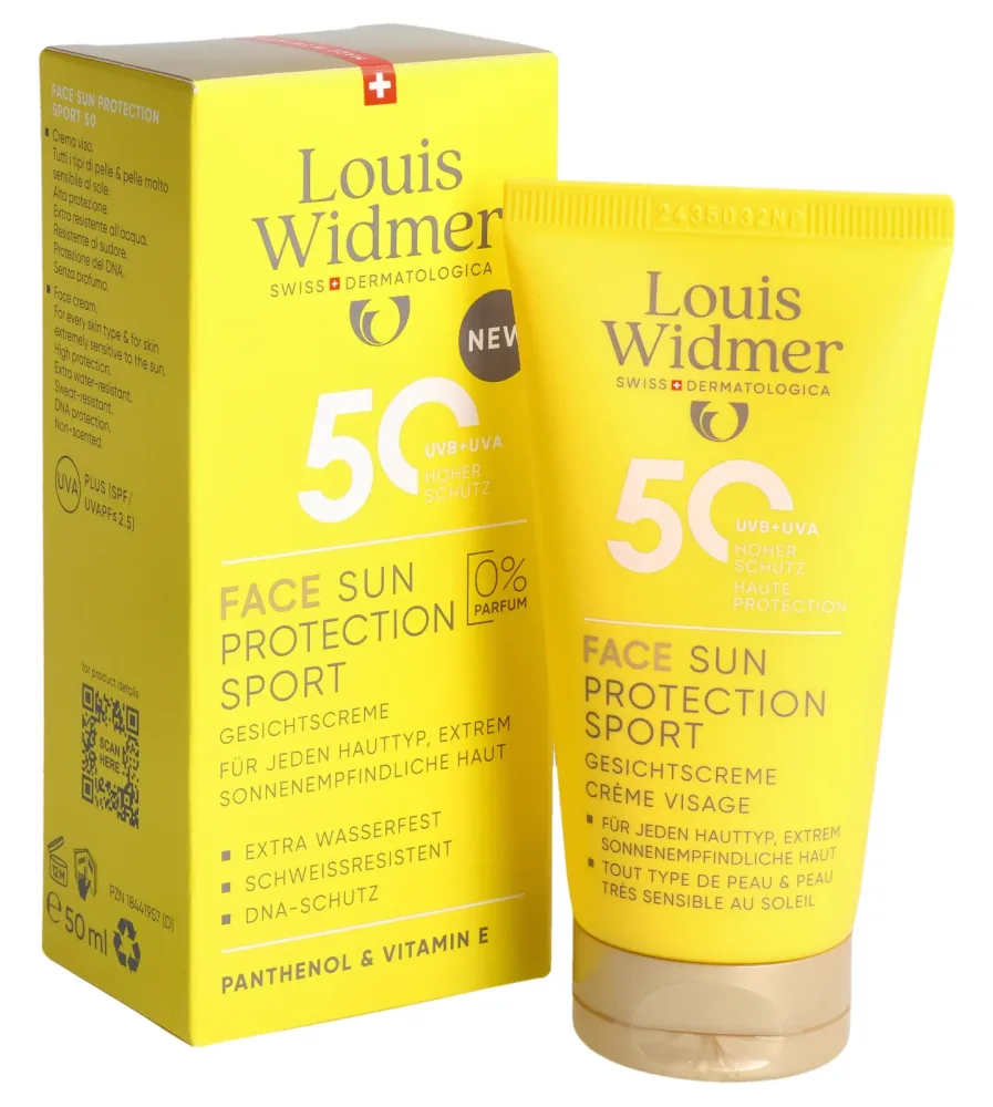 Louis Widmer - Face Sun Protection Sport 50 ohne Parfum, 50 ml