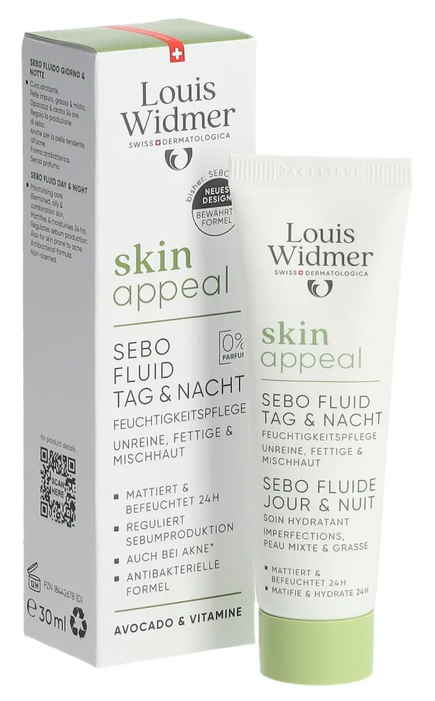 Louis Widmer skinappeal Sebo Fluid Tag & Nacht unparfümiert