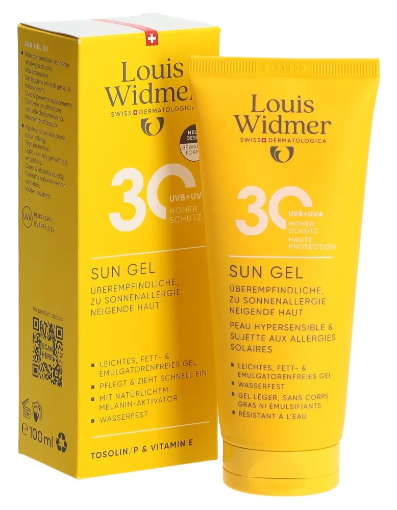 Louis Widmer Sun Gel SPF30 100 ml mit Parfum