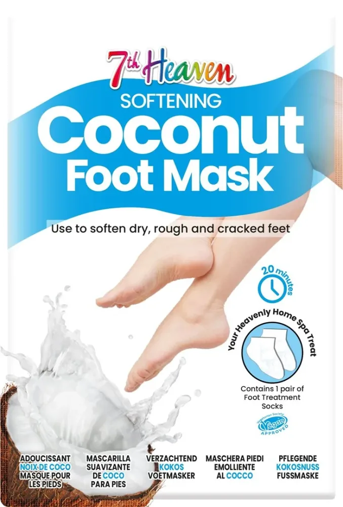 7th Heaven Foot Mask Coconut 1 Paar