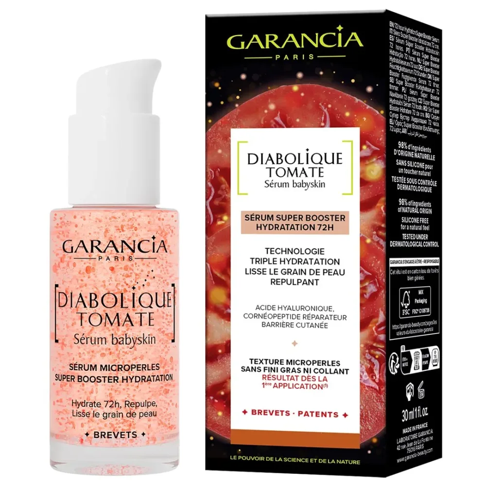 Garancia - Diabolique Tomate Sérum babyskin, Super booster hydratation 72h, 30 ml