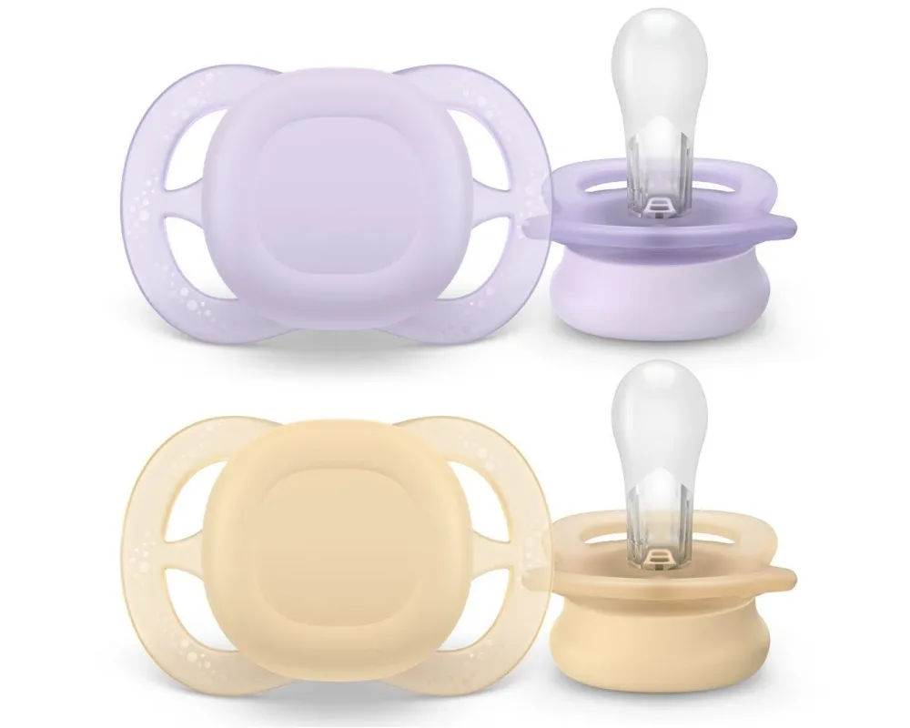 Philips Avent Ultra Start Schnuller 0-6 Monate, Pfirsich/Lila