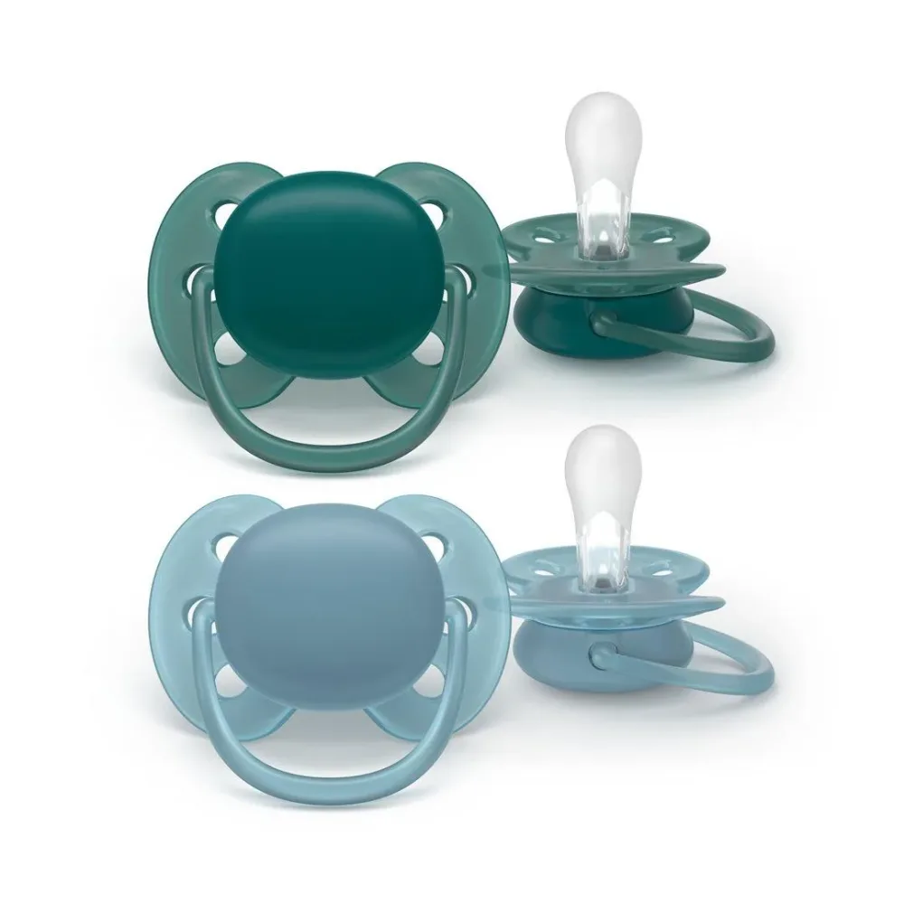 Philips Avent Ultra Air Sucette +18m Soft bleu/vert