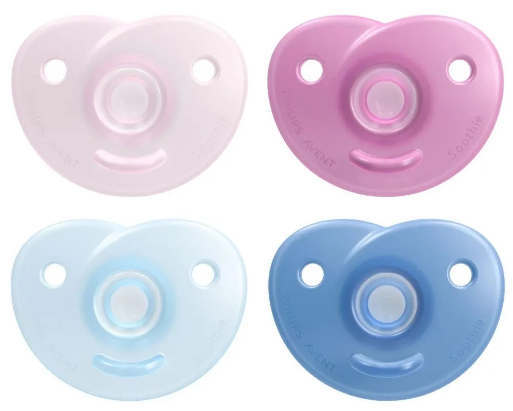 Philips Avent Schnuller Soothie Heart 0-6 Monate hellblau/blau/rosa/lila 2 Stk