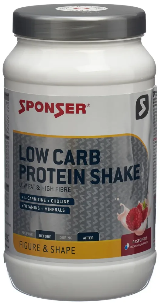 Sponser Low Carb Protein Shake Raspberry 500 g