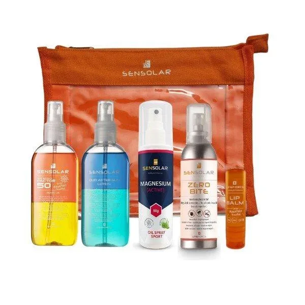 Sensolar Sportler Set Lsf50 Sensolar Lsf50 100 ml After Sun 100 ml ZeroBite 100 ml Magnesium Oil Spray Sport Lip Balm