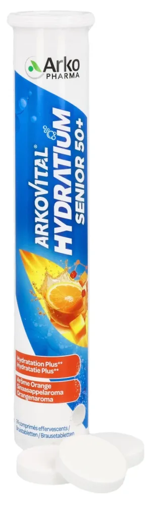 Arkovital Hydratium Senior 50+ Brausetabl Orange 24 Stk