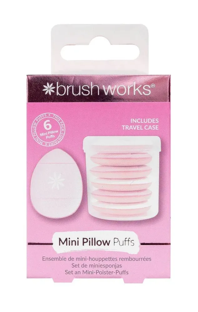 Brushworks Mini Pillow Puffs Box 6 Stk