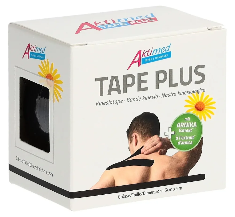 Aktimed Tape Plus Kinesiotape 5cmx5m schwarz