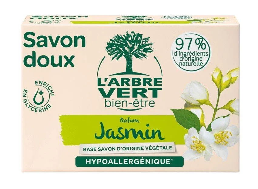 L'arbre Vert ökologische Handseife mit Jasminduft 90 g