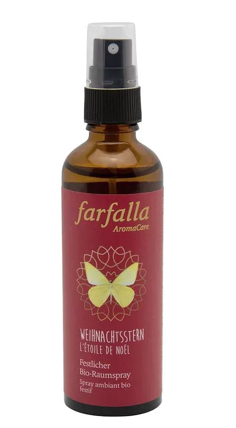 farfalla Weihnachtsstern, Zimt, Festlicher Bio-Raumspray, 75ml
