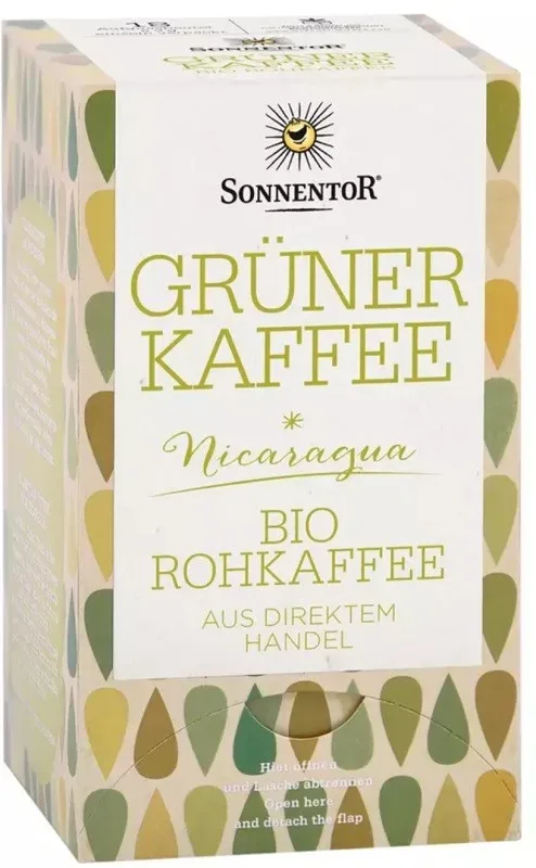 Sonnentor Grüner Kaffee Nicaragua Bio-Rohkaffee (18x3g)