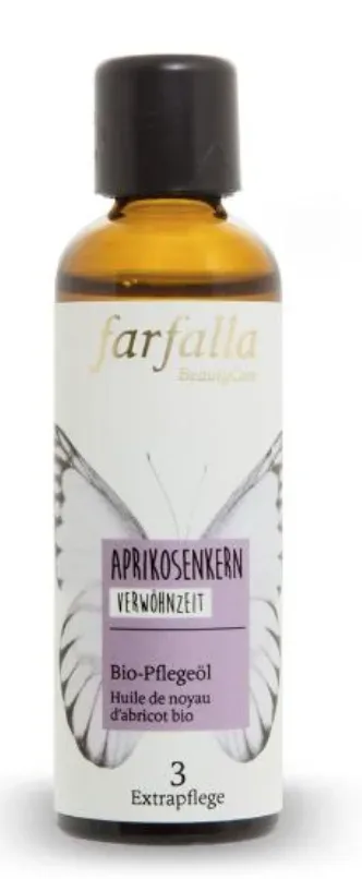 farfalla - Aprikosenkern,Bio-Pflegeöl,Verwöhnzeit, 75 ml