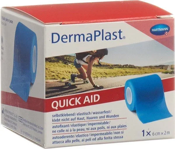 DermaPlast QuickAid 6cmx2m blau (1 Stk)
